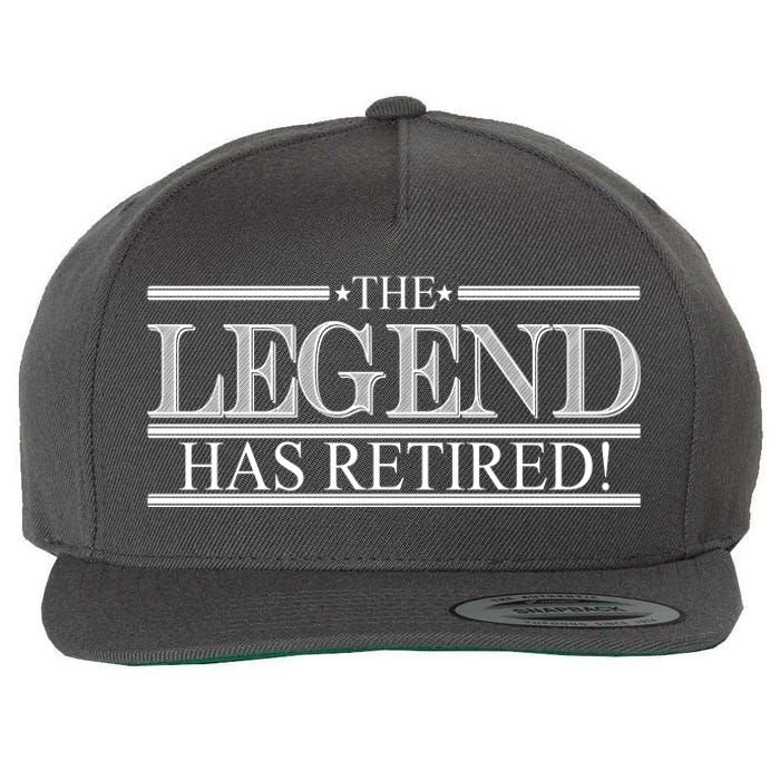 The Legend Has Retired! Funny Retirement  Wool Snapback Cap