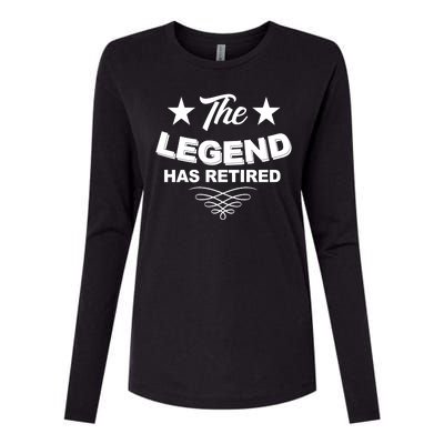 The Legend Has Retired Funny Retirement Gift Womens Cotton Relaxed Long Sleeve T-Shirt