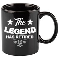The Legend Has Retired Funny Retirement Gift 11oz C Handle Ceramic Mug