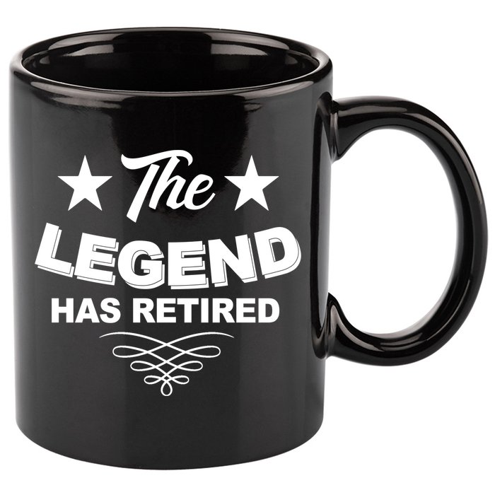 The Legend Has Retired Funny Retirement Gift 11oz C Handle Ceramic Mug