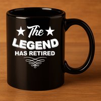 The Legend Has Retired Funny Retirement Gift 11oz C Handle Ceramic Mug