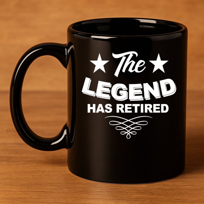 The Legend Has Retired Funny Retirement Gift 11oz C Handle Ceramic Mug