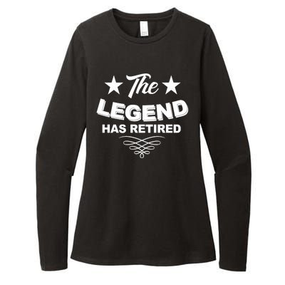 The Legend Has Retired Funny Retirement Gift Womens CVC Long Sleeve Shirt