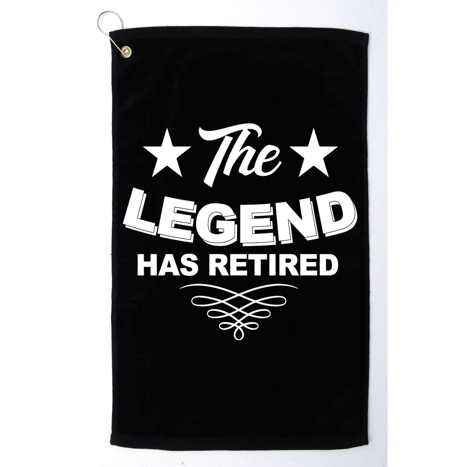 The Legend Has Retired Funny Retirement Gift Golf Towel