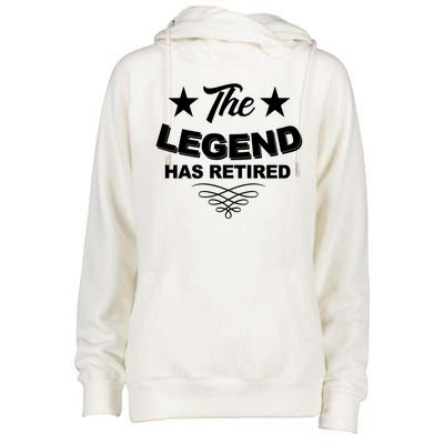 The Legend Has Retired Funny Retirement Gift Womens Funnel Neck Pullover Hood