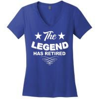 The Legend Has Retired Funny Retirement Gift Women's V-Neck T-Shirt