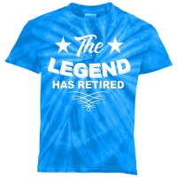 The Legend Has Retired Funny Retirement Gift Kids Tie-Dye T-Shirt