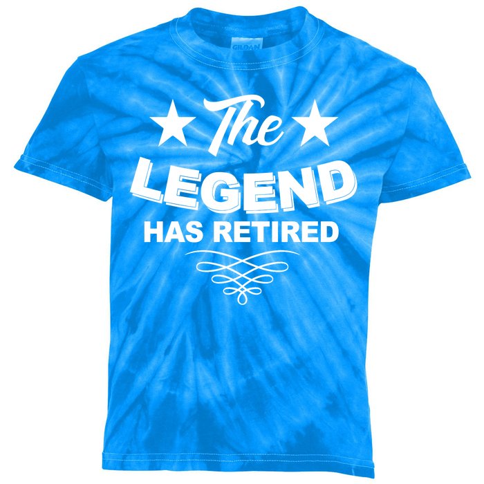 The Legend Has Retired Funny Retirement Gift Kids Tie-Dye T-Shirt