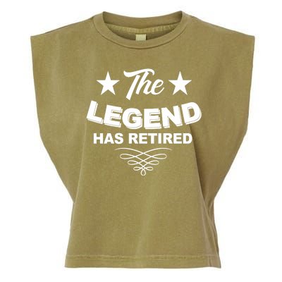 The Legend Has Retired Funny Retirement Gift Garment-Dyed Women's Muscle Tee