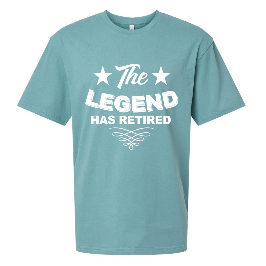 The Legend Has Retired Funny Retirement Gift Sueded Cloud Jersey T-Shirt