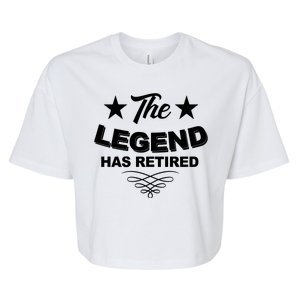 The Legend Has Retired Funny Retirement Gift Bella+Canvas Jersey Crop Tee