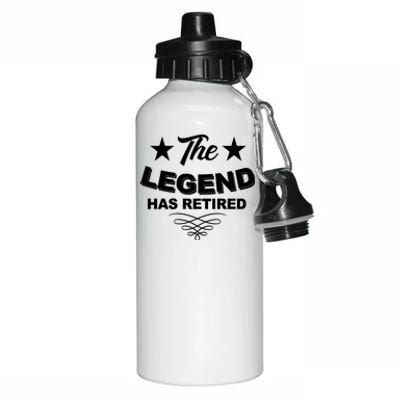 The Legend Has Retired Funny Retirement Gift Aluminum Water Bottle