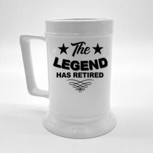 The Legend Has Retired Funny Retirement Gift Beer Stein