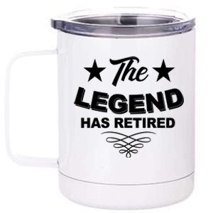 The Legend Has Retired Funny Retirement Gift 12 oz Stainless Steel Tumbler Cup