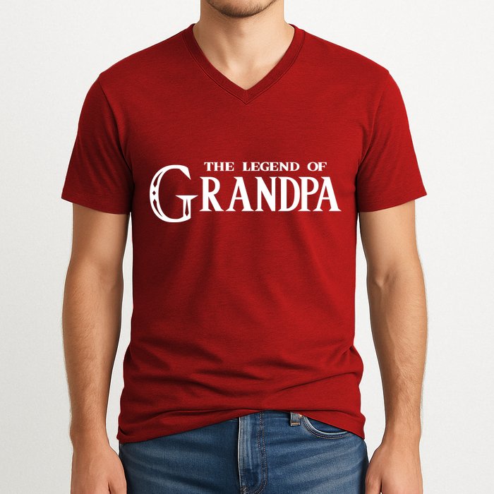 The Legend Of Grandpa V-Neck T-Shirt