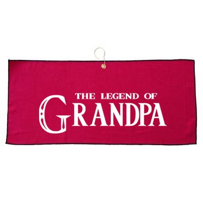 The Legend Of Grandpa Large Microfiber Waffle Golf Towel