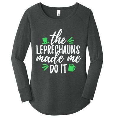The Leprechauns Made Me Do It Funny Women's Perfect Tri Tunic Long Sleeve Shirt