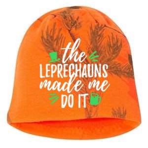 The Leprechauns Made Me Do It Funny Kati - Camo Knit Beanie