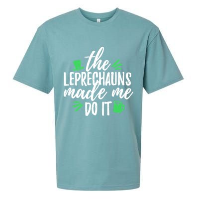 The Leprechauns Made Me Do It Funny Sueded Cloud Jersey T-Shirt