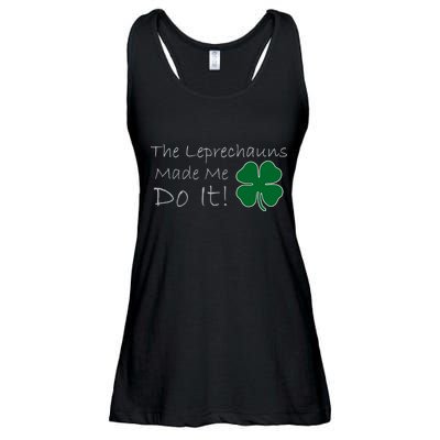 The Leprechauns Made Me Do It Funny Irish Ladies Essential Flowy Tank