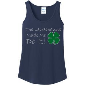 The Leprechauns Made Me Do It Funny Irish Ladies Essential Tank