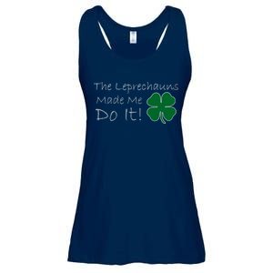 The Leprechauns Made Me Do It Funny Irish Ladies Essential Flowy Tank