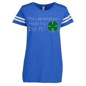 The Leprechauns Made Me Do It Funny Irish Enza Ladies Jersey Football T-Shirt