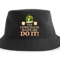 The Leprechauns Made Me Do It Funny Irish St Patrick's Day Sustainable Bucket Hat