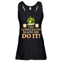 The Leprechauns Made Me Do It Funny Irish St Patrick's Day Ladies Essential Flowy Tank