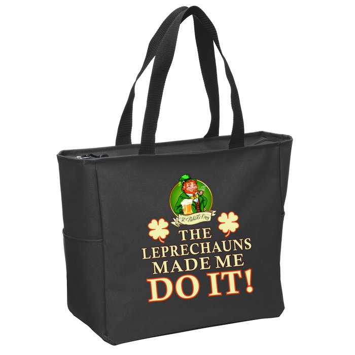 The Leprechauns Made Me Do It Funny Irish St Patrick's Day Zip Tote Bag