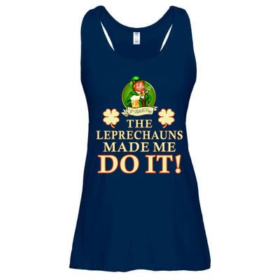 The Leprechauns Made Me Do It Funny Irish St Patrick's Day Ladies Essential Flowy Tank