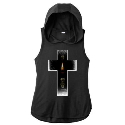 The light of the world Ladies PosiCharge Tri-Blend Wicking Draft Hoodie Tank