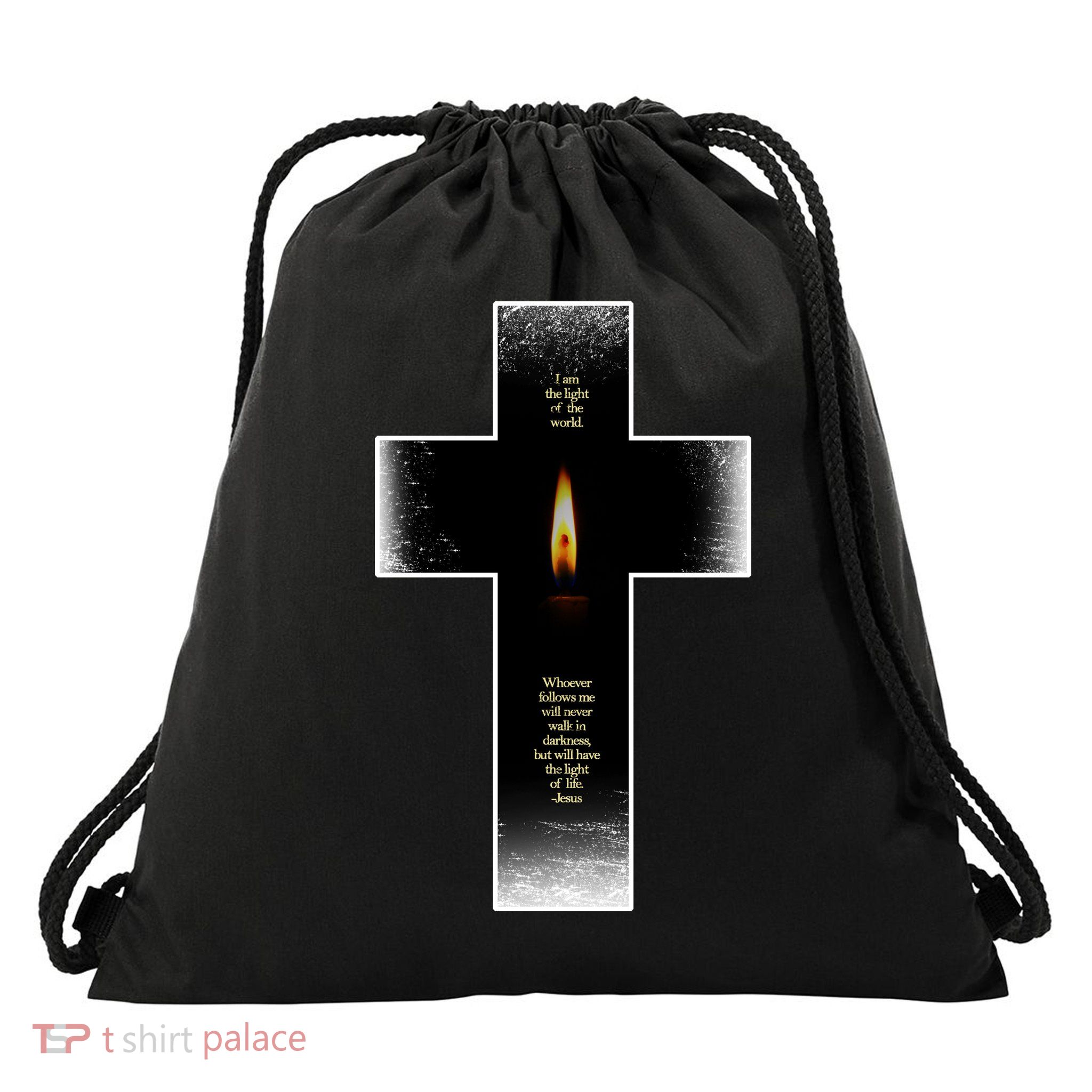 The light of the world Drawstring Bag