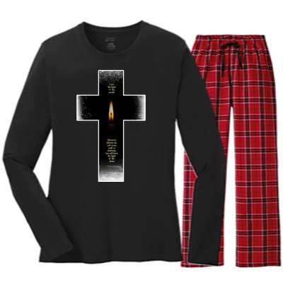 The light of the world Women's Long Sleeve Flannel Pajama Set 