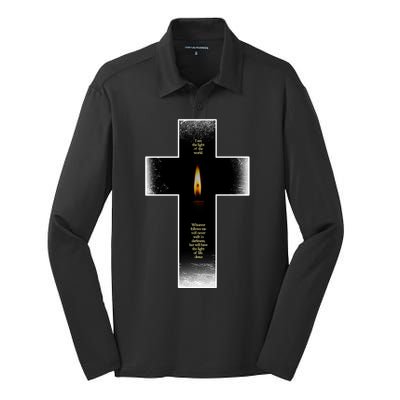 The light of the world Silk Touch Performance Long Sleeve Polo