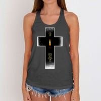 The light of the world Women's Knotted Racerback Tank