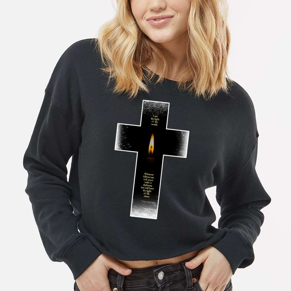 The light of the world Cropped Pullover Crew