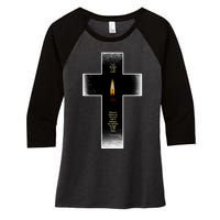 The light of the world Women's Tri-Blend 3/4-Sleeve Raglan Shirt