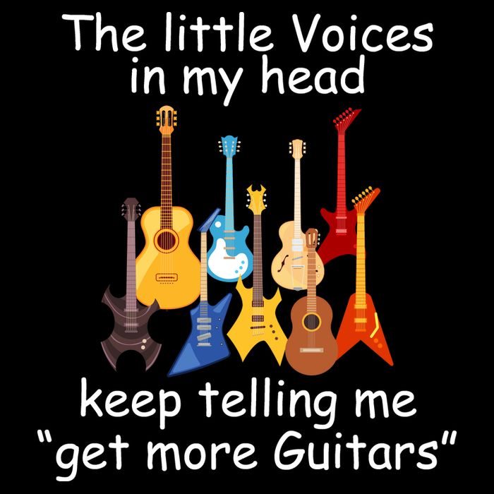The Little Voices In My Head Say Get More Guitars USA-Made Doggie Bandana
