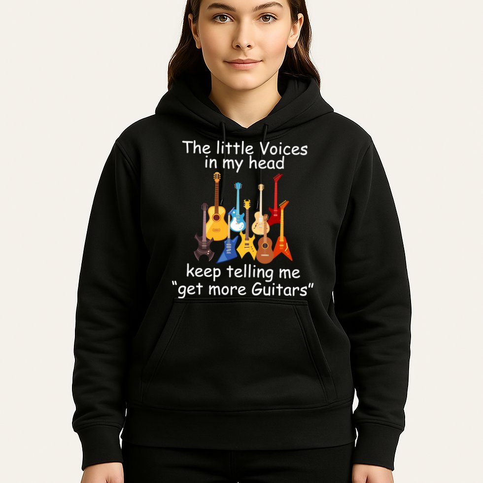 The Little Voices In My Head Say Get More Guitars Hoodie