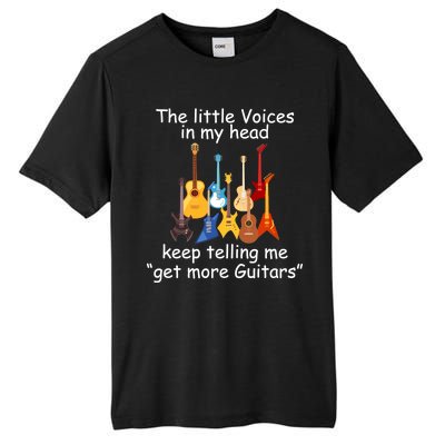 The Little Voices In My Head Say Get More Guitars Tall Fusion ChromaSoft Performance T-Shirt