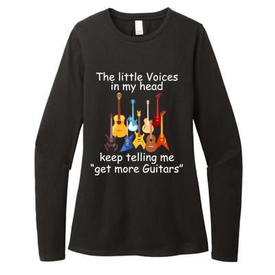 The Little Voices In My Head Say Get More Guitars Womens CVC Long Sleeve Shirt