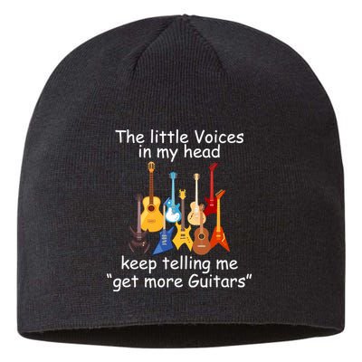 The Little Voices In My Head Say Get More Guitars Sustainable Beanie