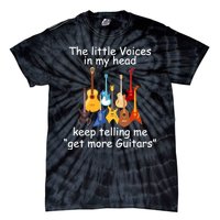 The Little Voices In My Head Say Get More Guitars Tie-Dye T-Shirt