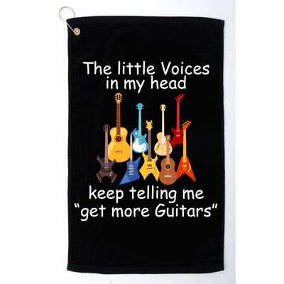 The Little Voices In My Head Say Get More Guitars Golf Towel