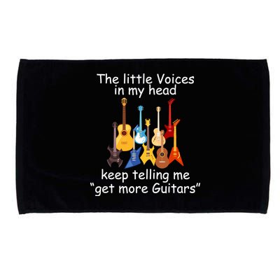 The Little Voices In My Head Say Get More Guitars Microfiber Hand Towel