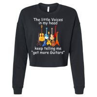 The Little Voices In My Head Say Get More Guitars Cropped Pullover Crew