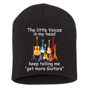 The Little Voices In My Head Say Get More Guitars Short Acrylic Beanie