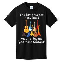 The Little Voices In My Head Say Get More Guitars Kids T-Shirt