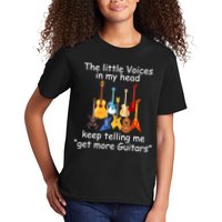 The Little Voices In My Head Say Get More Guitars Kids T-Shirt
